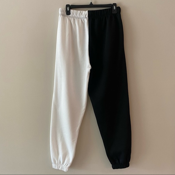 Topshop | Black + White Split Sweatpants | Size Small | NWT - Picture 7 of 7